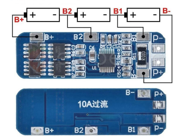 ARDUINO 3S BMS modul za punjenje 18650 baterija