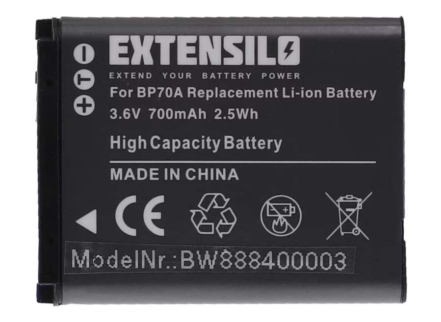 Baterija za fotoaparat SAMSUNG BP70 3.6V 700mAh
