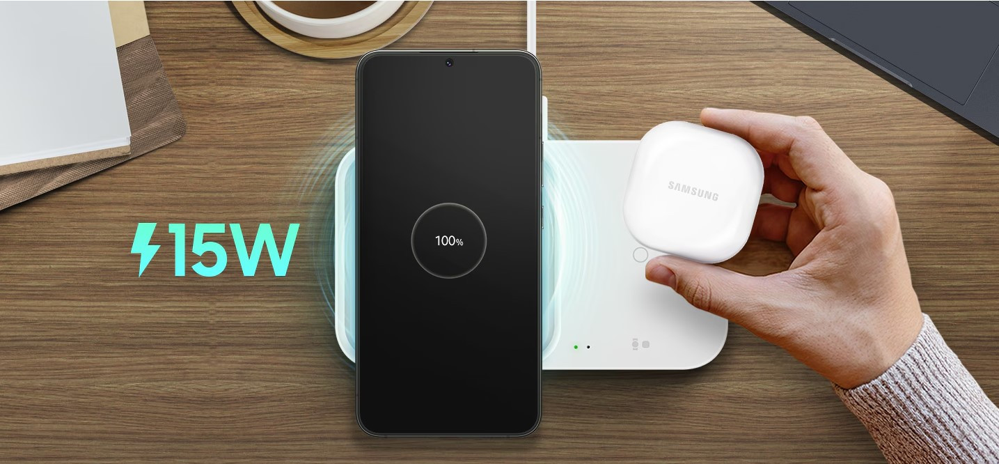 Bežični brzi punjač za telefon, sat ili slušalice SAMSUNG DUO