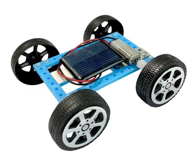 DIY igračka dječiji autić na solarnu energiju plavi