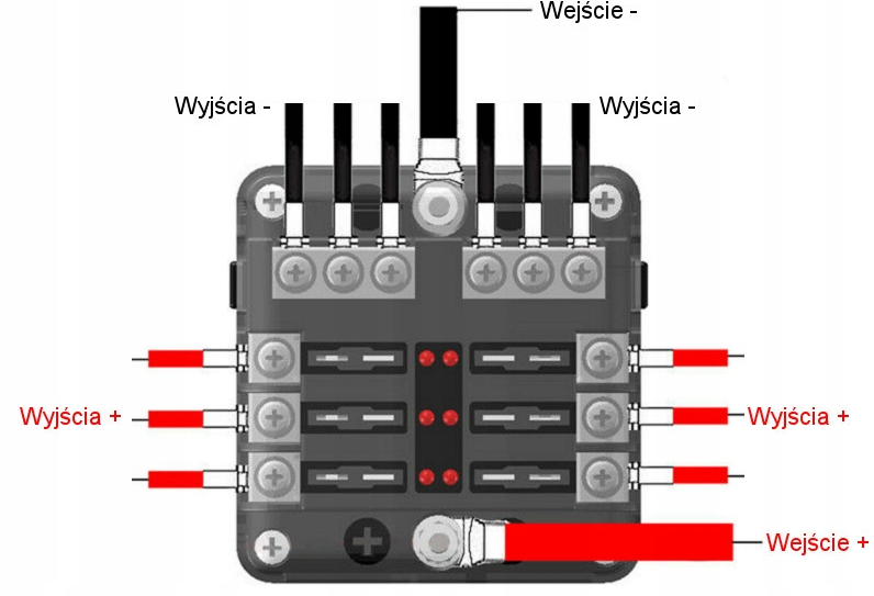 Kutija za osigurače sa vijcima i LED indikatorima