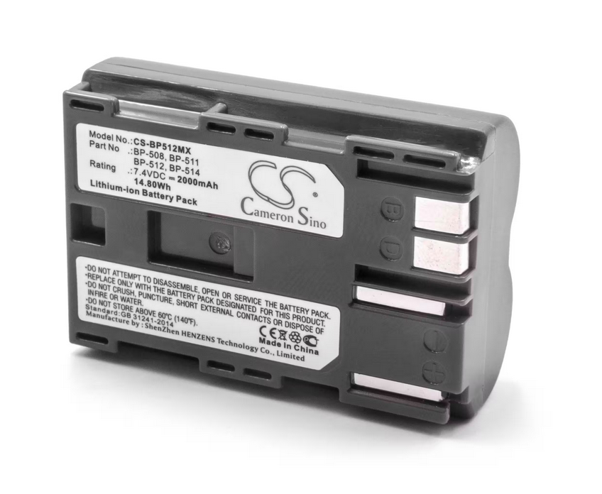 Baterija za fotoaparat CANON BP-511 7.4V 2000mAh