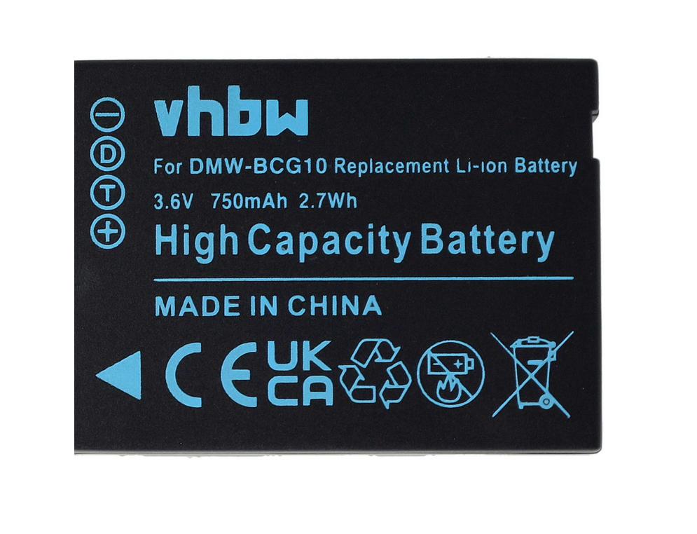 Baterija za fotoaparat PANASONIC BCG10E 3.6V 750mAh
