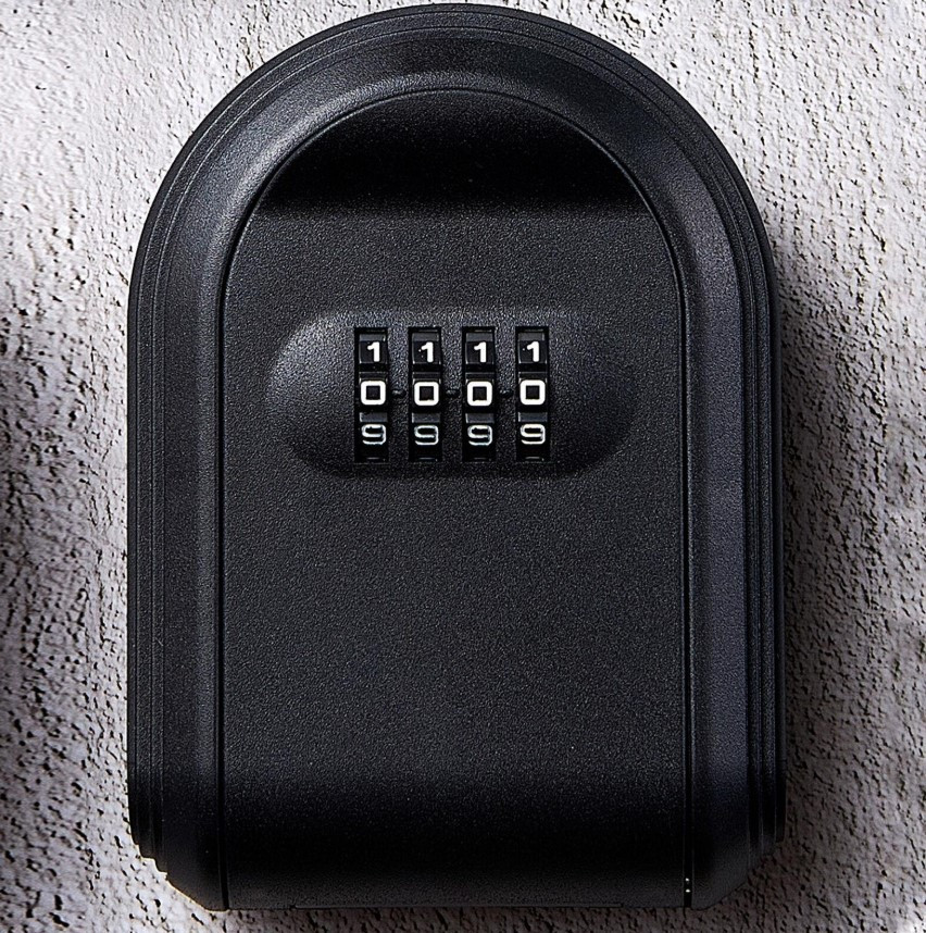Sigurnosni vodootporni mini sef za ključeve crni