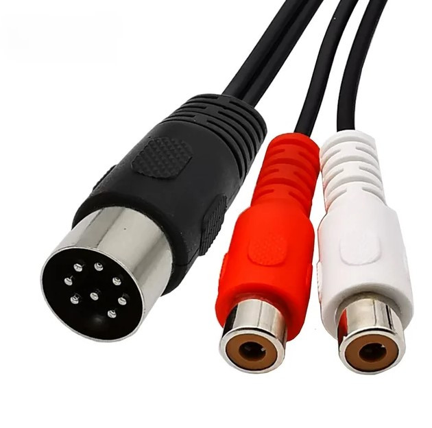 Audio kabal DIN8 na 2xRCA 1m