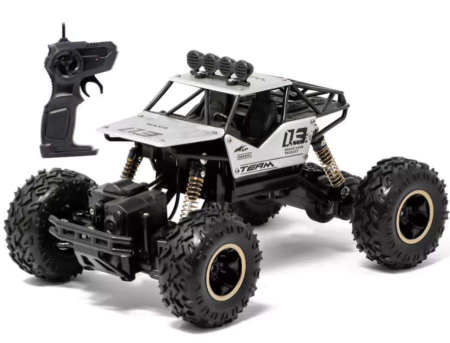 Moćni dječiji autić sa daljinskim upravljačem OFFROAD 4WD sivi