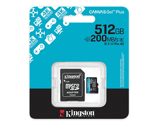 Memorijska kartica KINGSTON MicroSD 512GB Canvas Go Plus