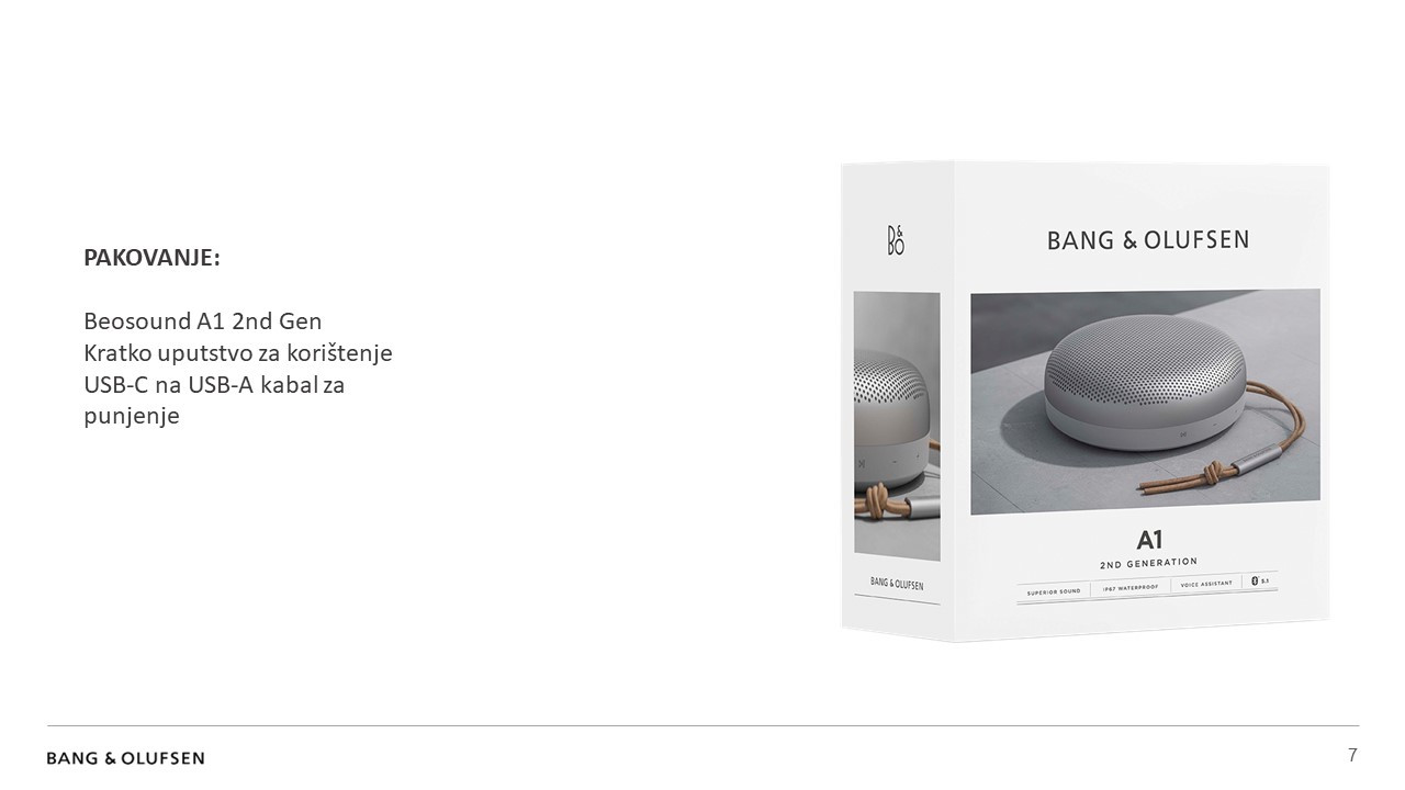 Prijenosni zvučnik BANG OLUFSEN Beosound A1 2nd Gen