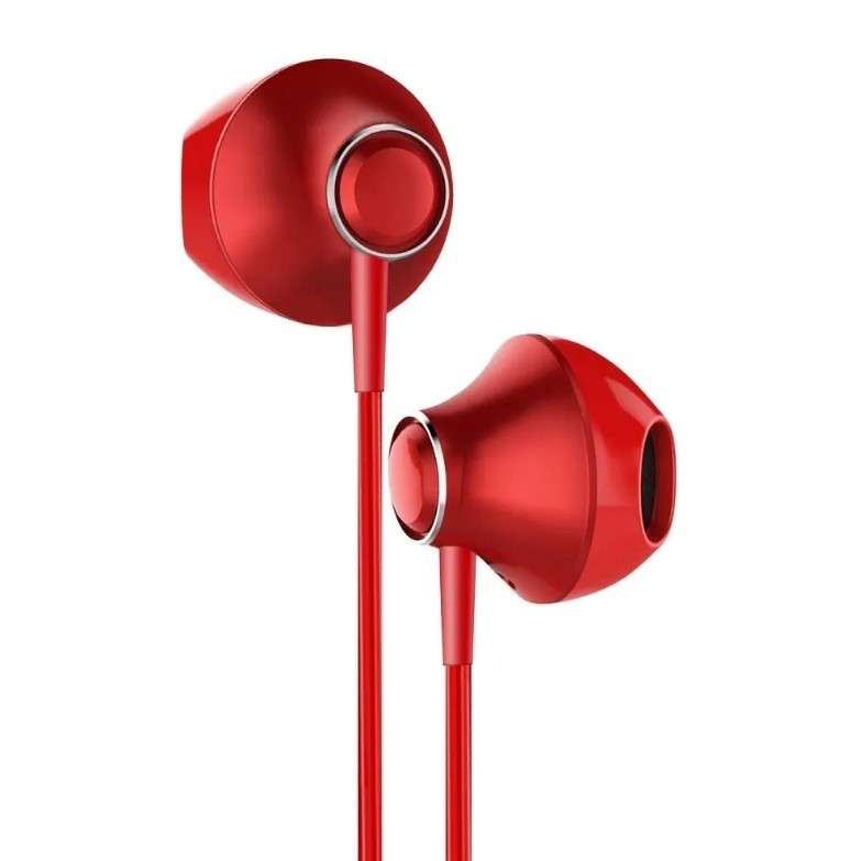 Slušalice za mobitel sa mikrofonom 1.2m IN-EAR 3.5mm crvene BASEUS