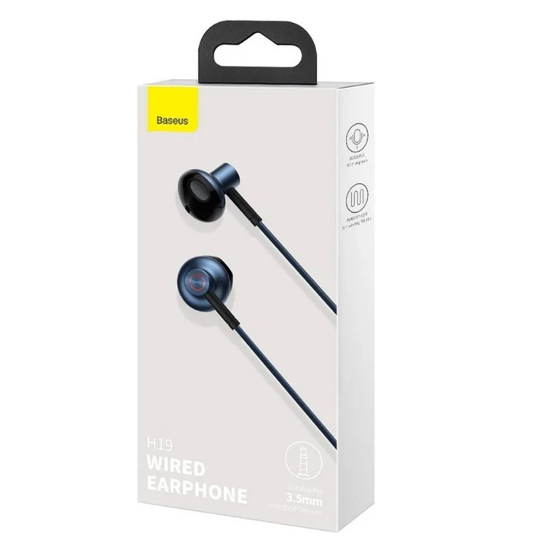 Slušalice za mobitel s mikrofonom IN-EAR 3.5mm plave BASEUS