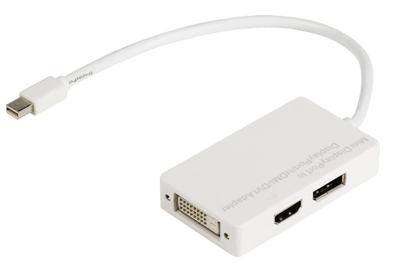 Adapter Mini DisplayPort na DVI-I na HDMI i DisplayPort 0.2m