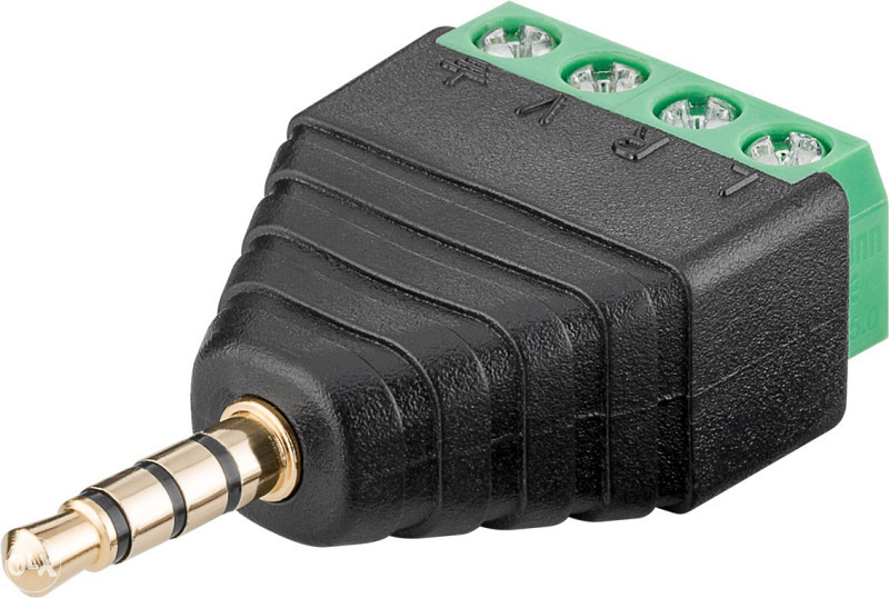 Terminal blok konektor 4pin 5mm na AUX 3.5mm muški