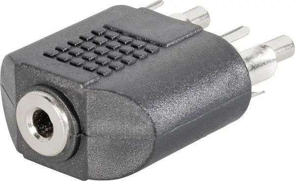 Adapter 2x RCA - 3.5mm 3 PIN stereo M/Ž