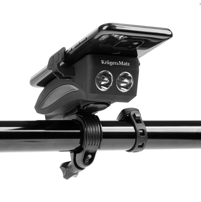 Nosač za telefon sa svjetiljkom i sirenom KM0125