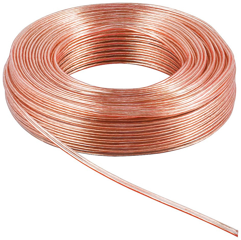 Kabal za zvučnike 2X4mm SEKI prozirno crvena