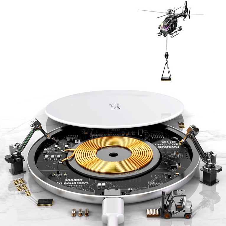 Bežični USB-C punjač za telefon slušalice i sat MagSafe 15W BASEUS