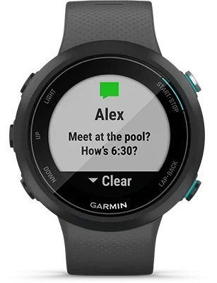 Pametni sat GARMIN SWIM 2 SLATE opcija pametne notifikacije