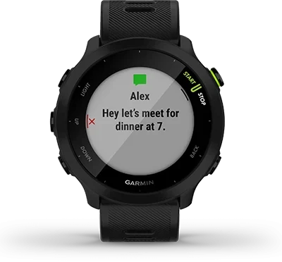 Pametni sat GARMIN Forerunner 55 Aqua ima pametne notifikacije