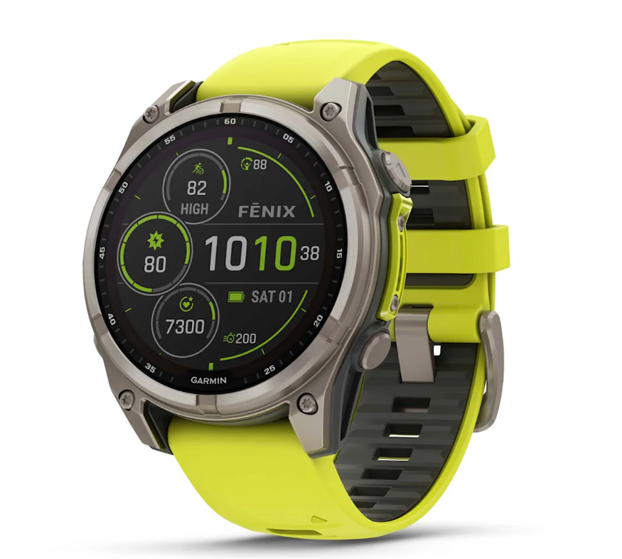 Pametni sat GARMIN FENIX 8 Solar Sapphire Titanium Amp Yellow/Graphite