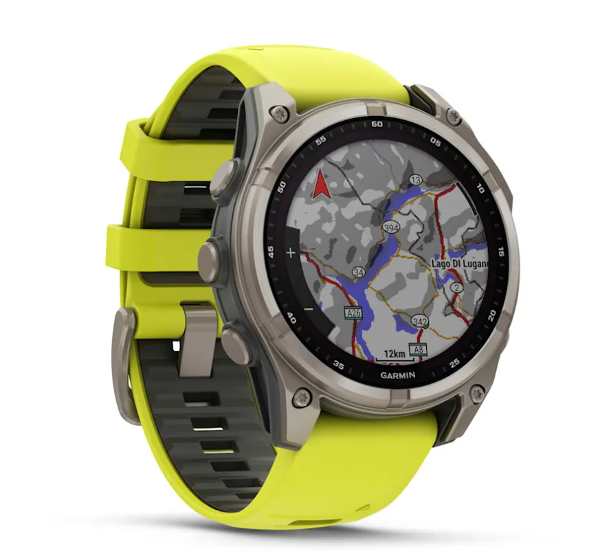 Pametni sat GARMIN FENIX 8 Solar Sapphire Titanium Amp Yellow/Graphite