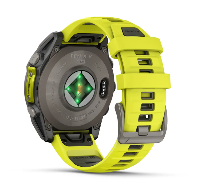 Pametni sat GARMIN FENIX 8 Solar Sapphire Titanium Amp Yellow/Graphite