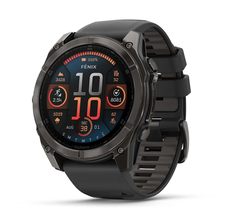Pametni sat GARMIN FENIX 8 Sapphire Carbon Gray DLC Titanium Black