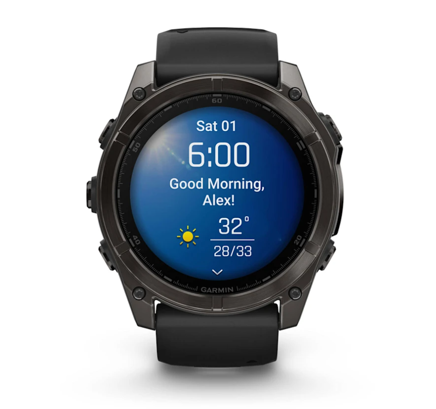 Pametni sat GARMIN FENIX 8 Sapphire Carbon Gray DLC Titanium Black