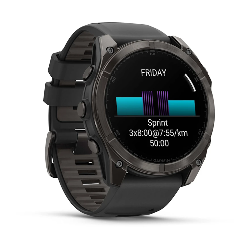 Pametni sat GARMIN FENIX 8 Sapphire Carbon Gray DLC Titanium Black