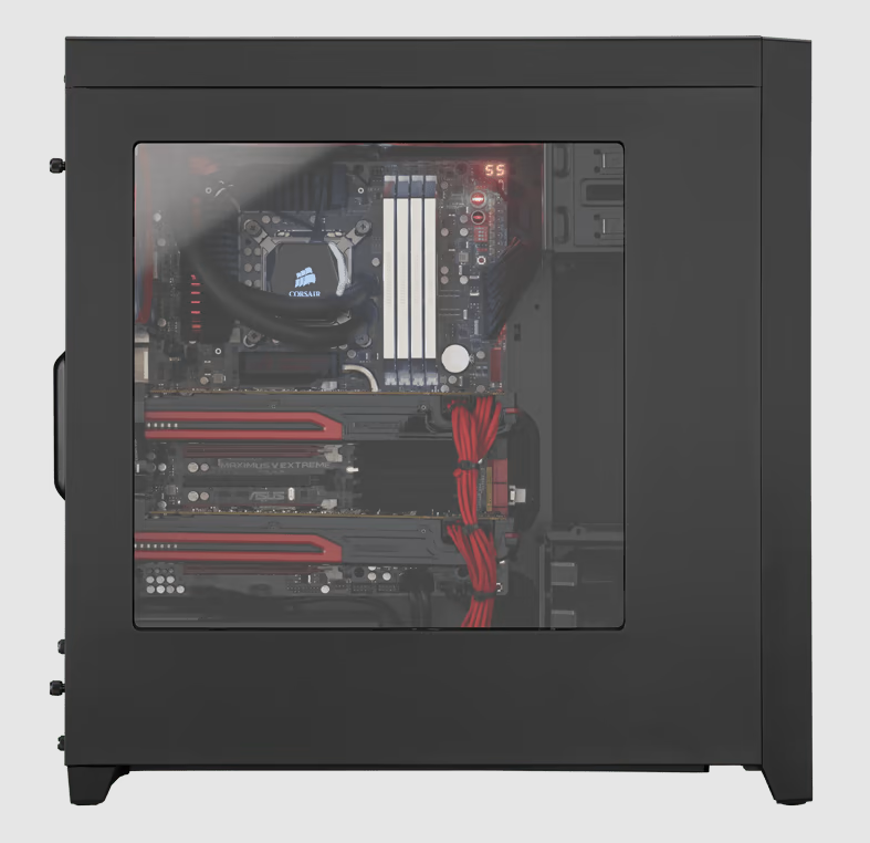 Kućište za računar CORSAIR 450D, ekstra veliki bočni prozor za ugradnju