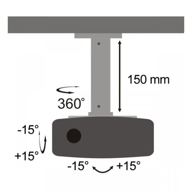 Stropni nosač za projektor SBOX PM-18