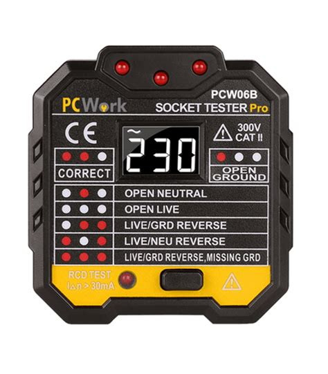 Tester utičnica sa šuko utikačem PC WORK PCW06B