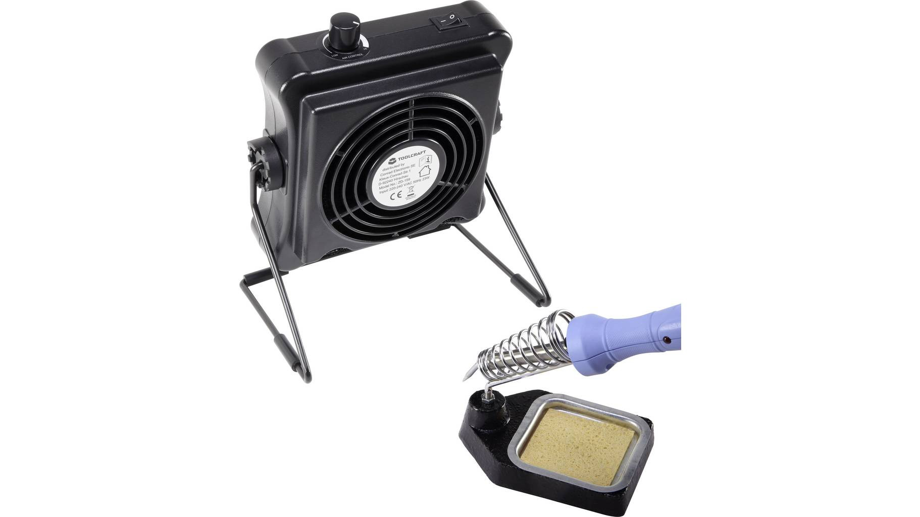 Usisivač dima za lemljenje sa ventilatorom 23W ZD-159 TOOLCRAFT