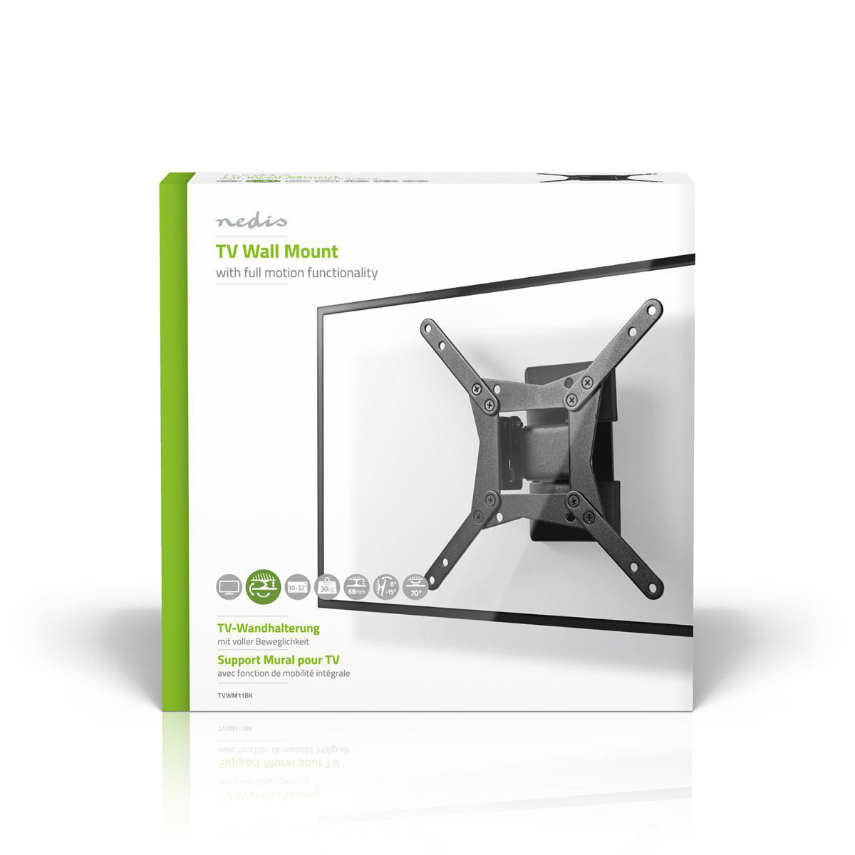 Fiksni nosač za TV 10" - 32" 30kg NEDIS TVWM11BK