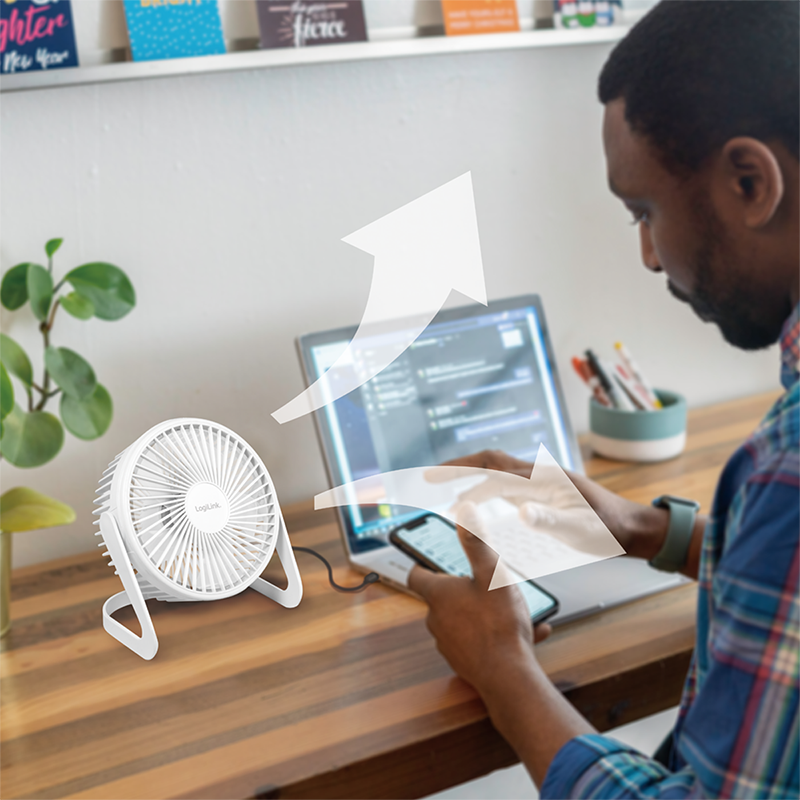 Stolni ventilator LOGILINK UA0403 sa USB priključkom 18cm