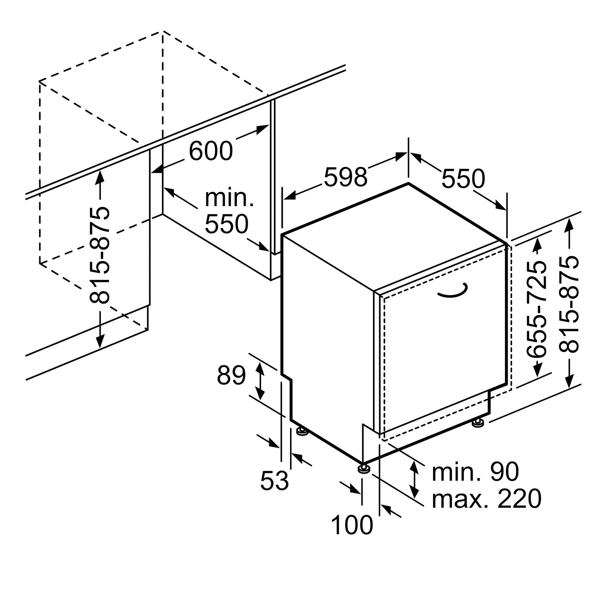 Ugradbena mašina za pranje suđe BOSCH SMV46KX55E