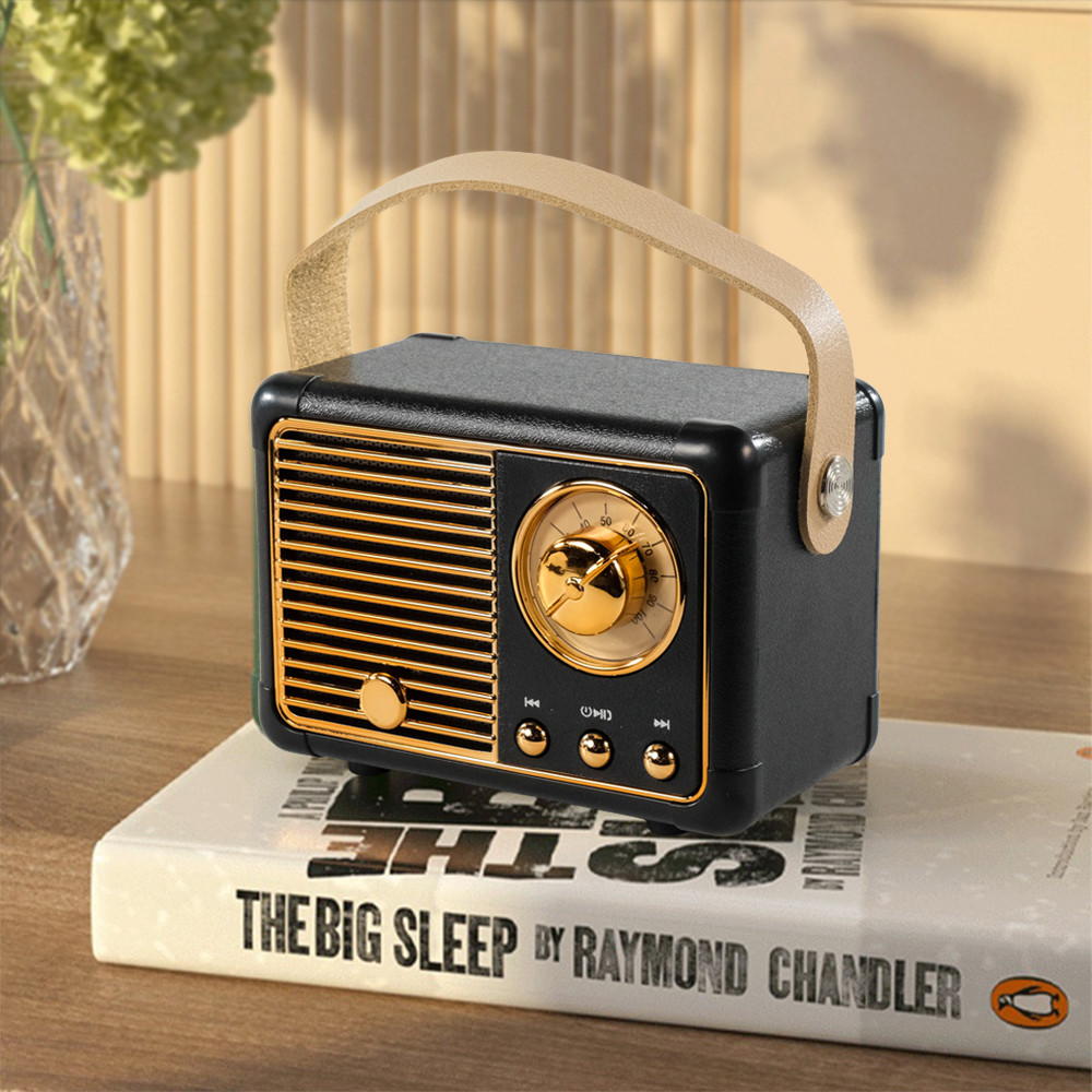 Bežični retro bluetooth mini radio HM11 crni