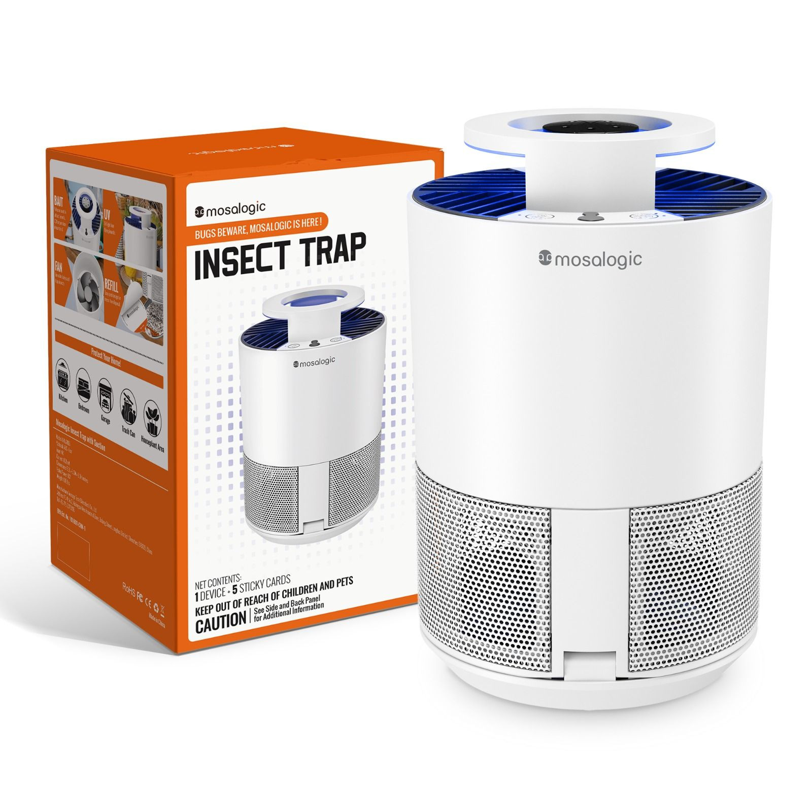 Stolna UV zamka za insekte sa usisnom funkcijom do 55m2 MOSALOGIC