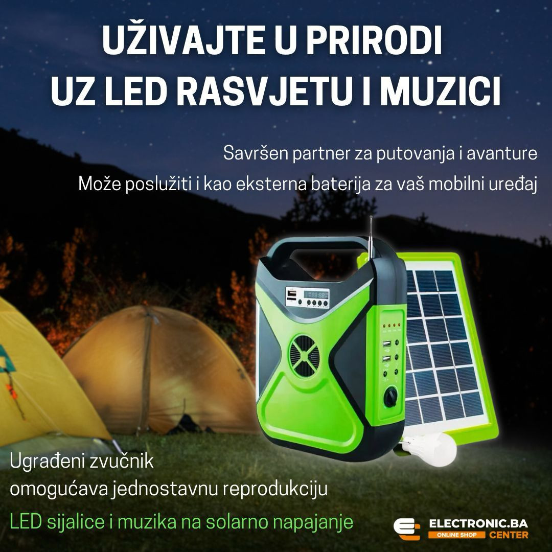 Svestrani prijenosni solarni set sa powerbankom GREEN TECH SPS-300