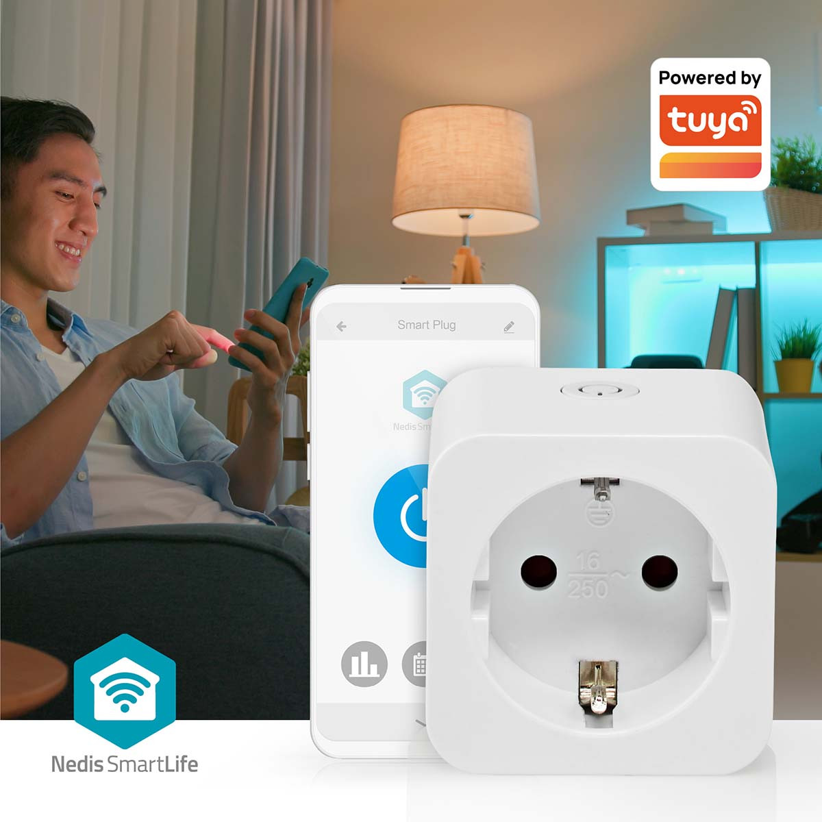 Pametna šuko utičnica WiFi NEDIS SET 3/1