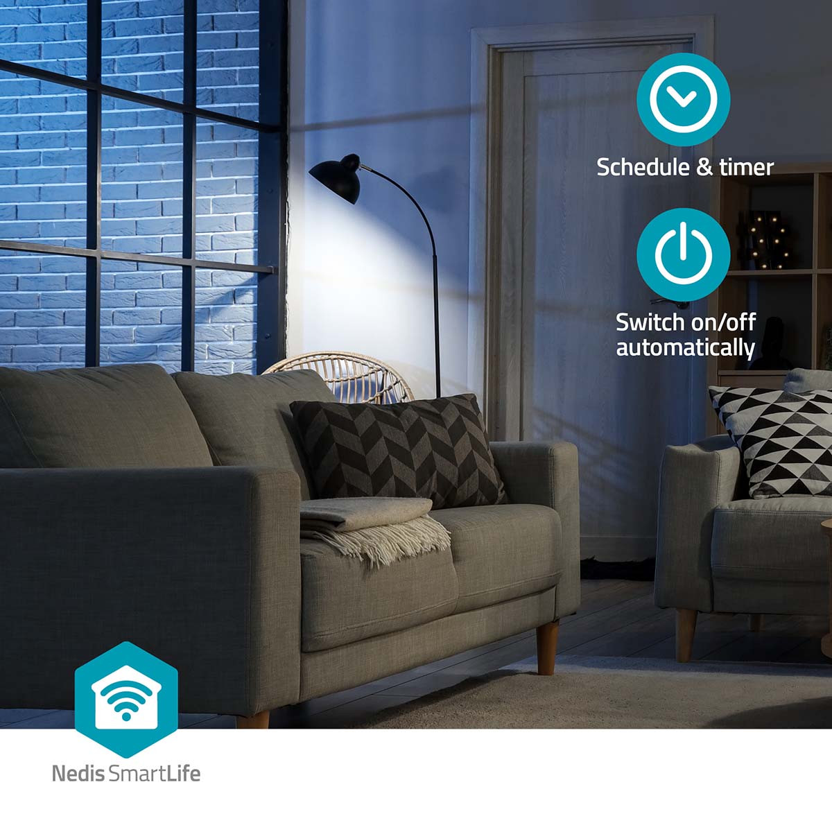 Pametna šuko utičnica WiFi NEDIS SET 3/1