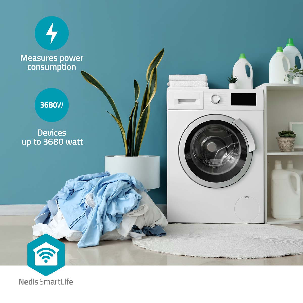 Pametna šuko utičnica WiFi NEDIS SET 3/1