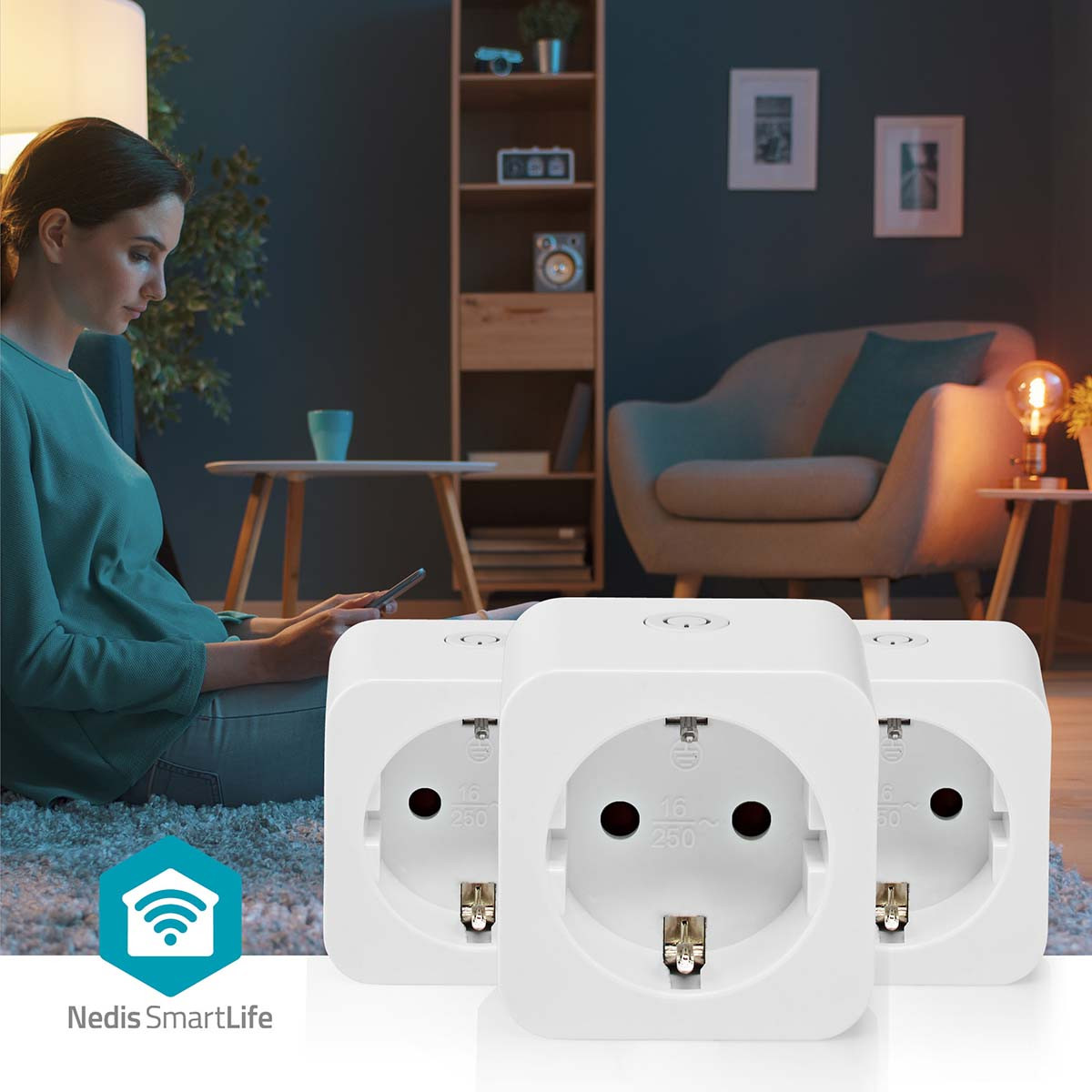 Pametna šuko utičnica WiFi NEDIS SET 3/1