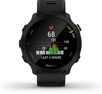 Pametni sat GARMIN Forerunner 55 Aqua ima senzor pulsa na zglobu